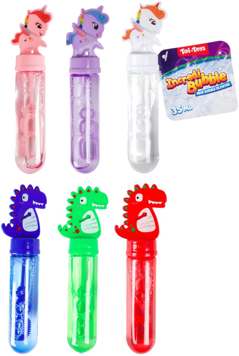TOI-TOYS Bubble Blowing Dino Eenhoorn, 24st.