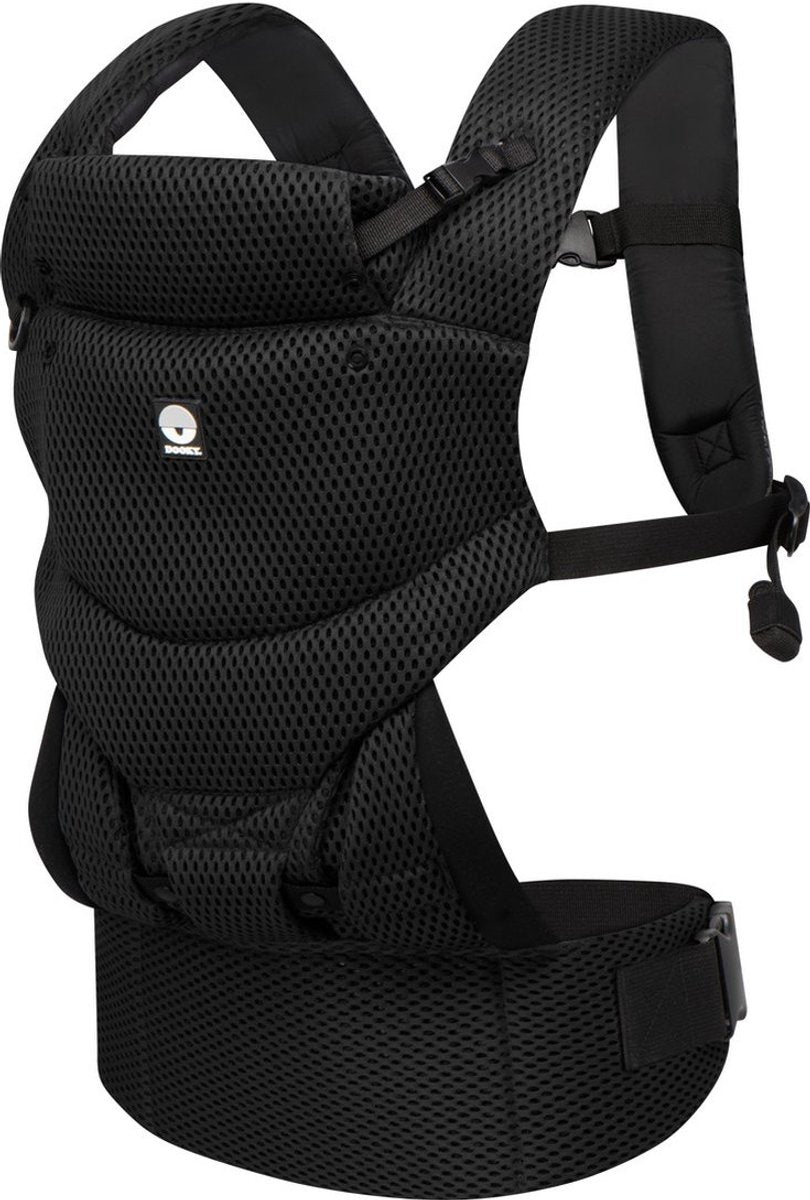Dooky Babytrage – Babytrage Urban Comfort Schwarz – Kindertrage – Kleinkind- und Babytrage 3,5-15 kg – ergonomische M-Position – Rückentrage – verstellbar und atmungsaktiv – Babytragen – Babytrage