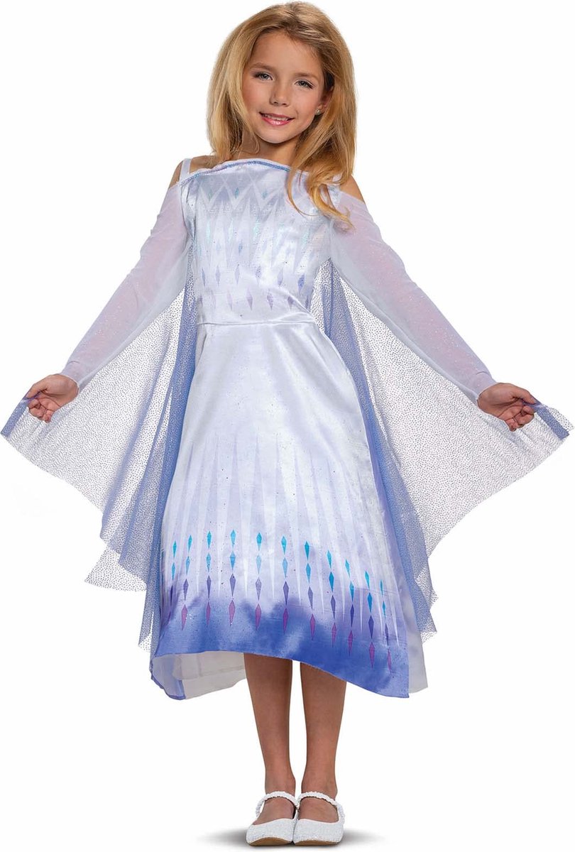 Disguise Disney offizielles klassisches Elsa-Schneekönigin-Kostüm, Frozen 2-Kostüm für Kinder von 7–8 Jahren