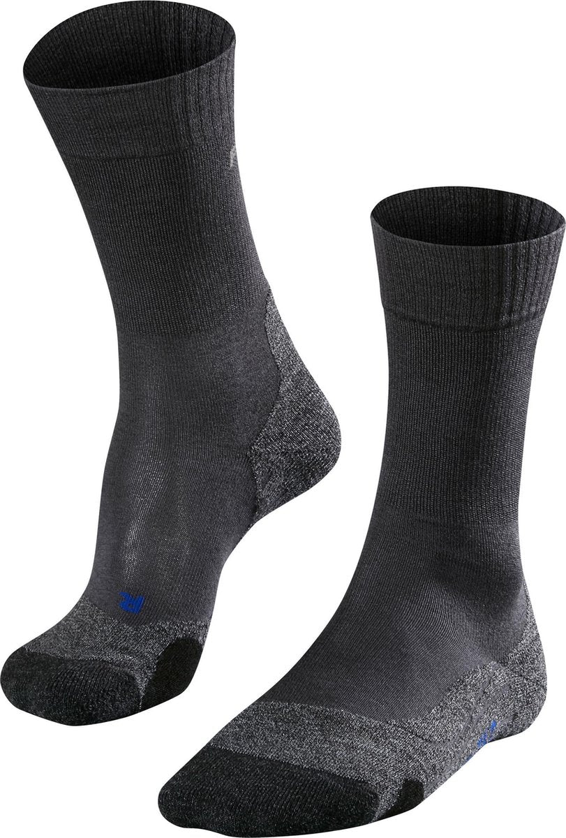 Falke TK2 Cool Anti-Blister Wandersocken aus dickem Lyocell-Funktionsmaterial Herren Grau - Größe 39-41