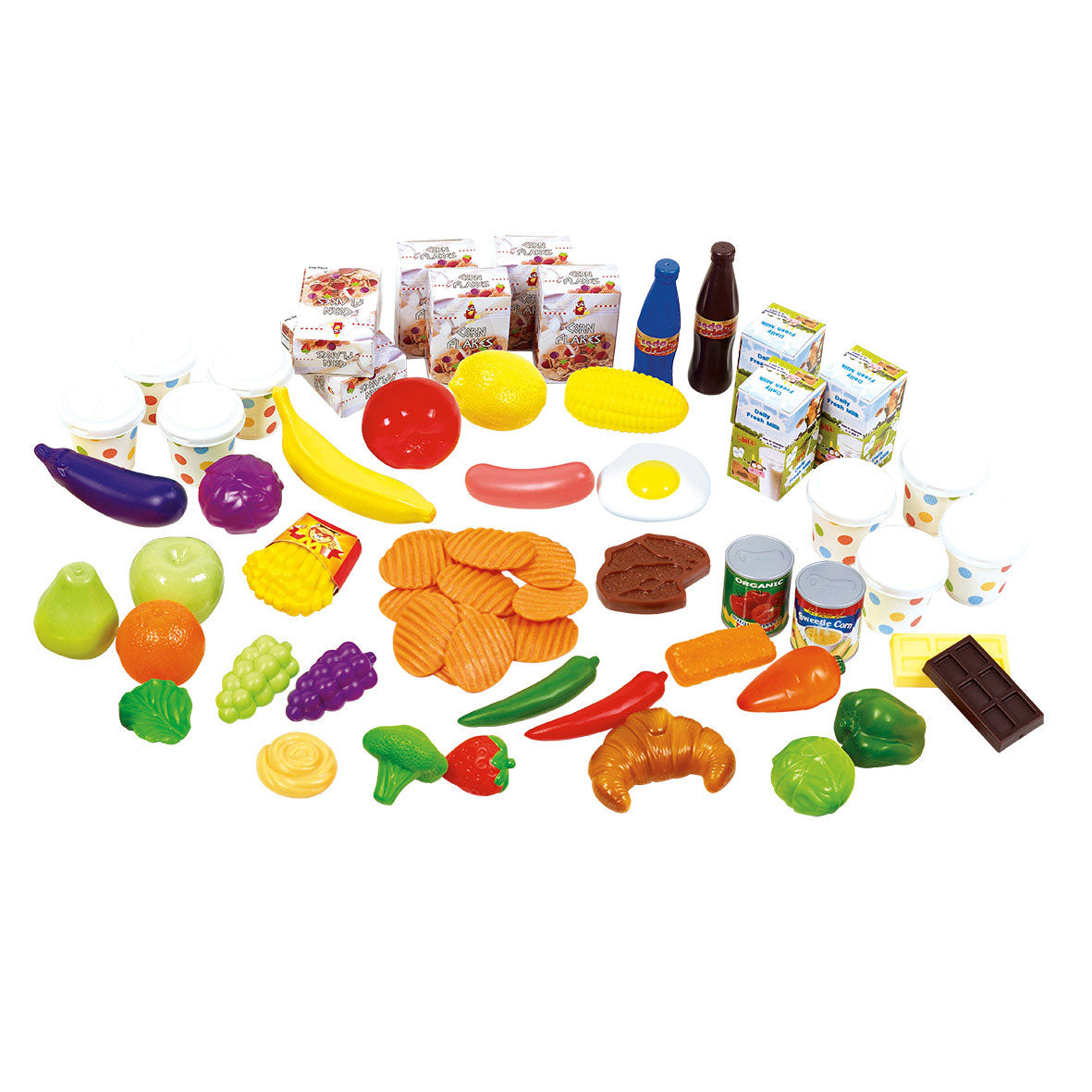 Play Food-Set, 61-teilig.