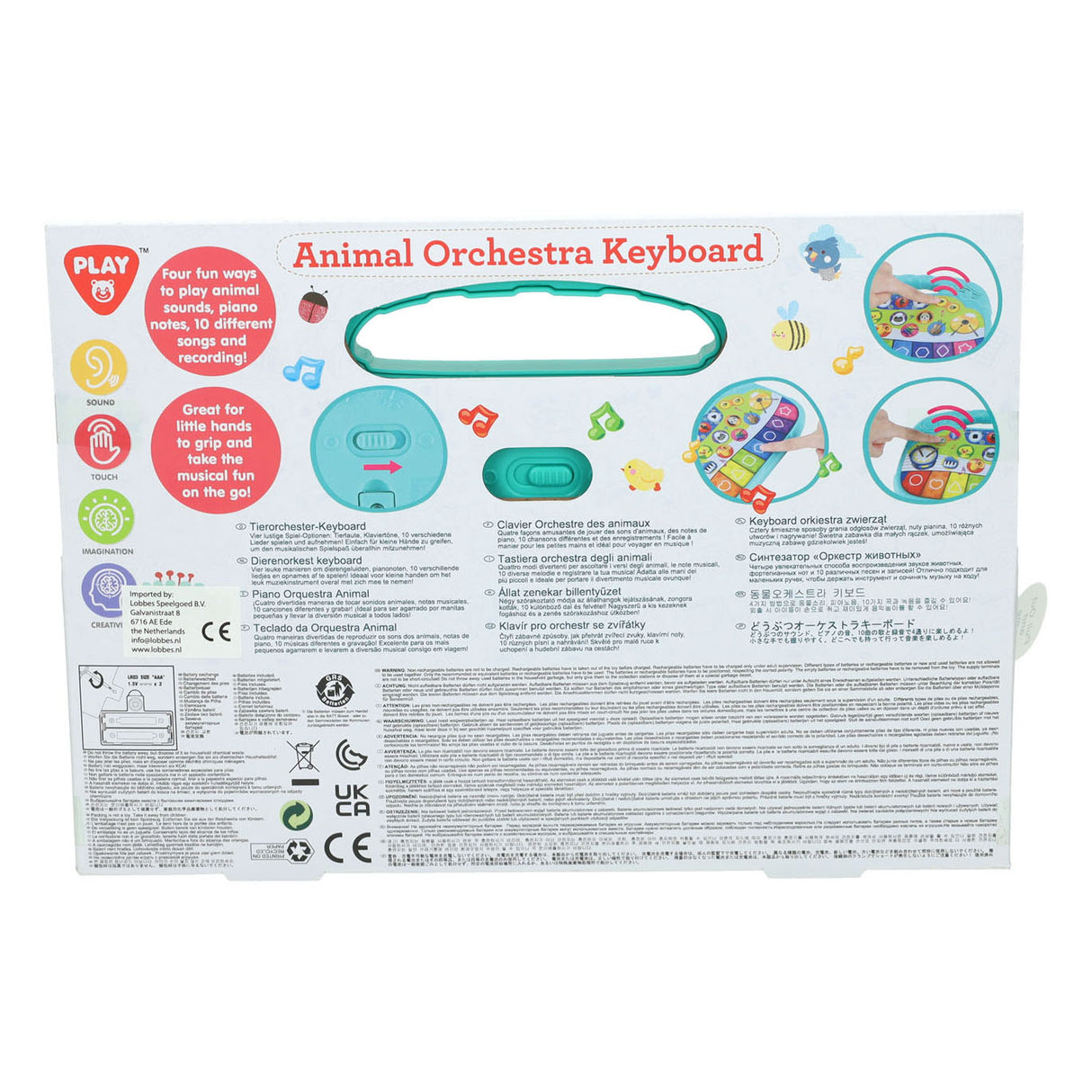 Playgo Animal Keyboard – Spielzeugklavier mit Tiergeräuschen und Melodien.