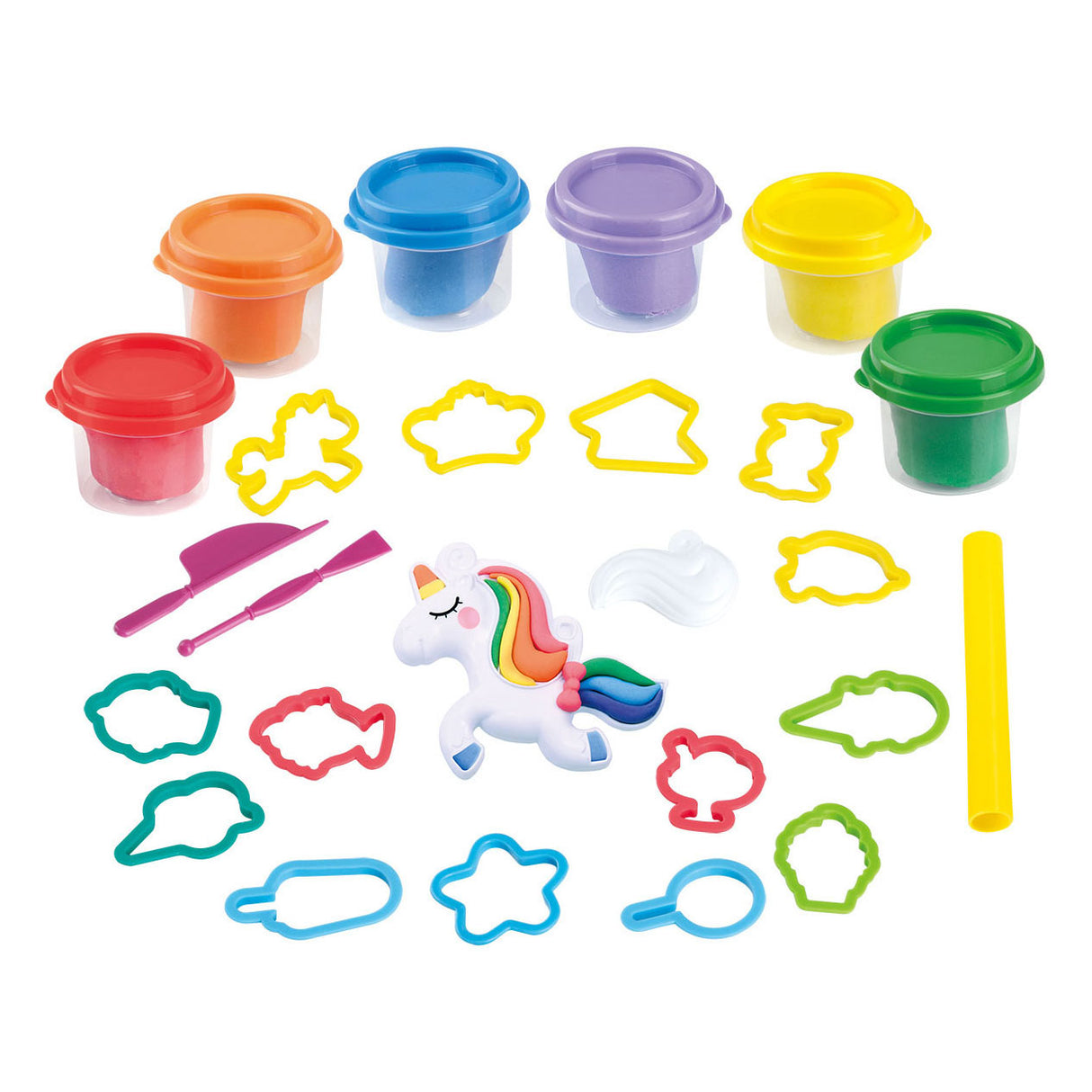 Playgo Einhorn-Ton-Set – 6 Tontöpfe