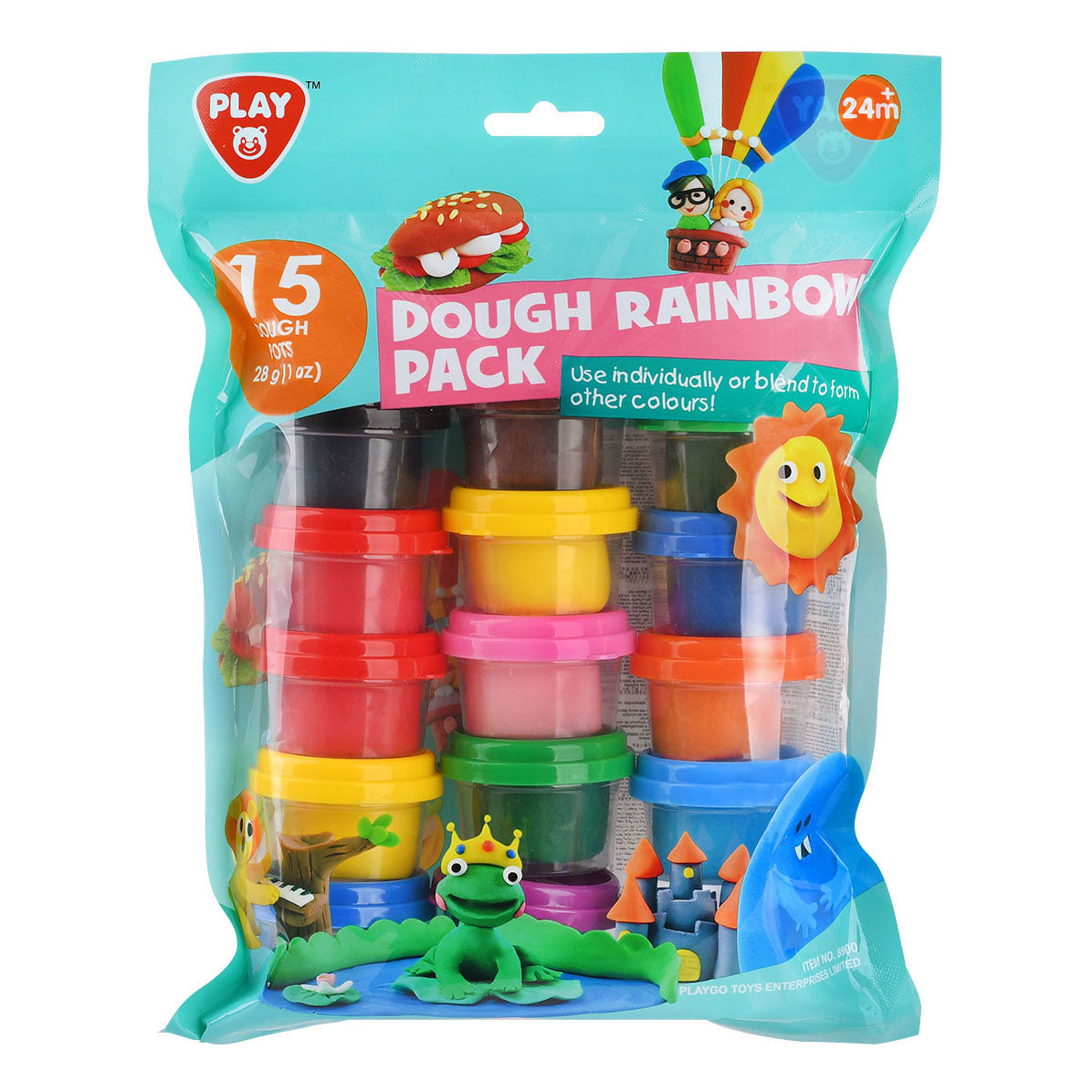 Spielen Sie Regenbogen-Ton-Set, 15 Tontöpfe