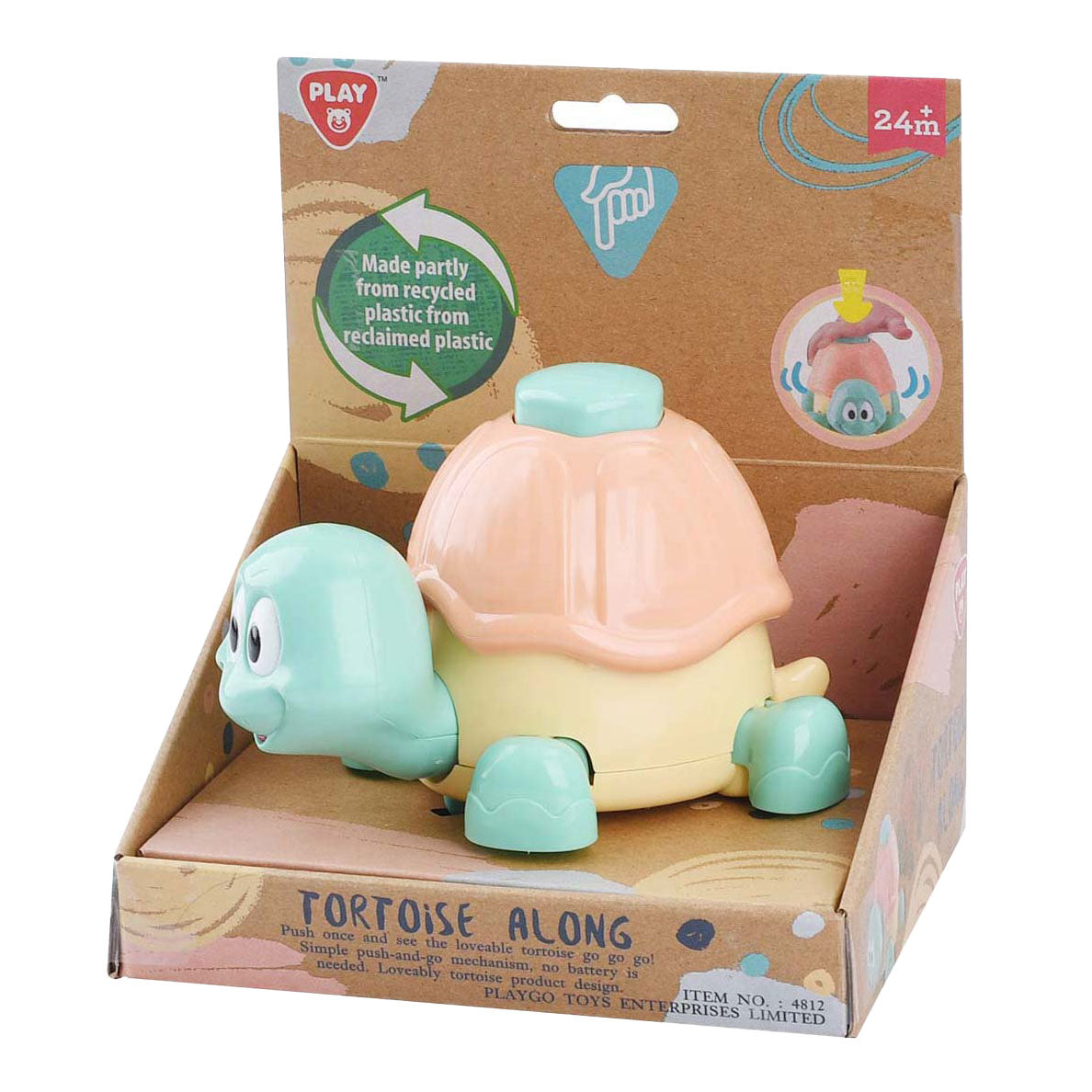 Playgo Laufschildkröte mit Druckknopf