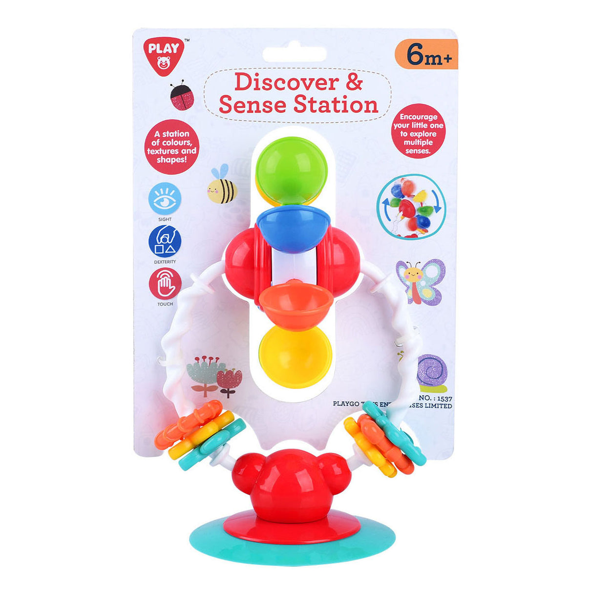 Playgo Babyspielzeug Entdecken und Fühlen mit Saugnapf