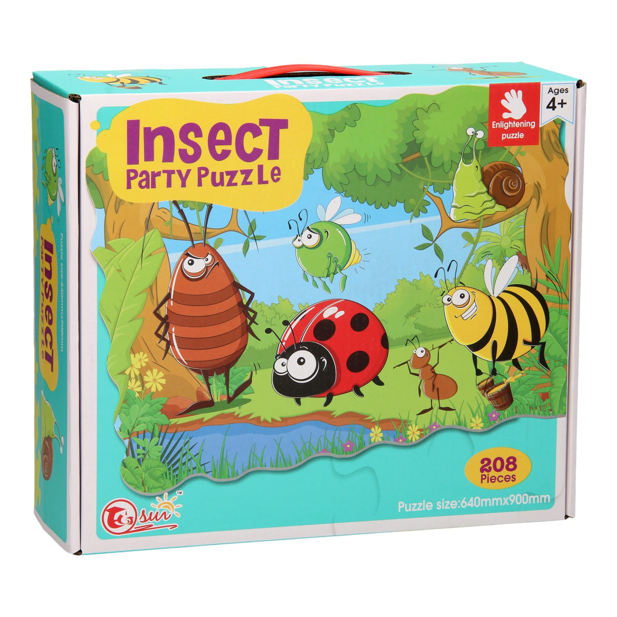 Insektenparty Mega -Puzzle 208 Stücke (90 x 64 cm)
