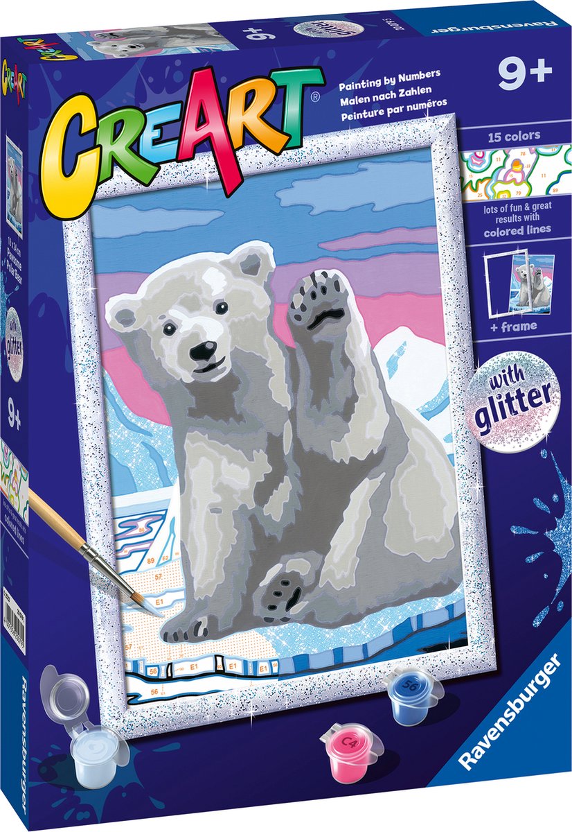 Ravensburger Kreart Gemälde bei Nummer - Great Pool Bear