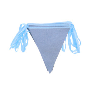 No brand Glitzergirlande Hellblau 6m | 10 Stück