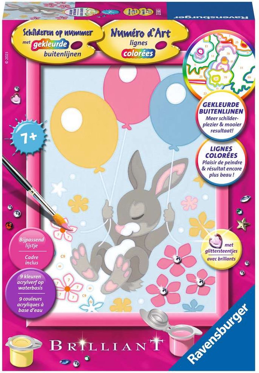 Ravensburger Malen-nach-Zahlen-Hase mit Glitzersteinen