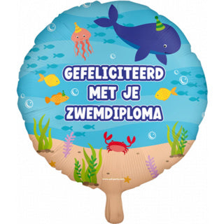 No Brand Schwimmdiplom Folienballon | 6 Stück