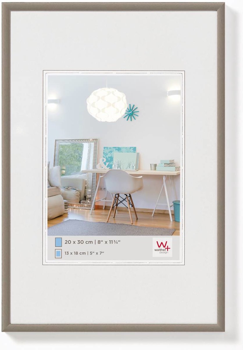 Walther New Lifestyle - Kunststoffrahmen - Fotogröße 29,7x42 cm (Din A3) - Stahl