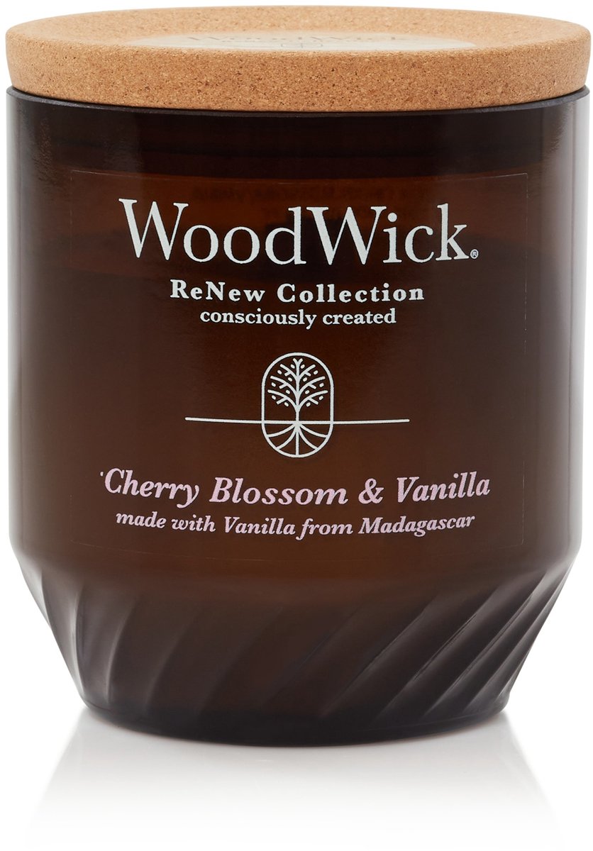 Woodwick Renew große Duftkerze – Kirschblüten-Vanille – 75 Brennstunden
