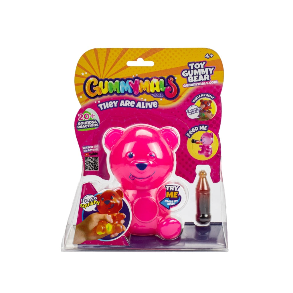Jiggly Pets Gummymals Gummibärchen 12 cm + Hell- und Tonrosa