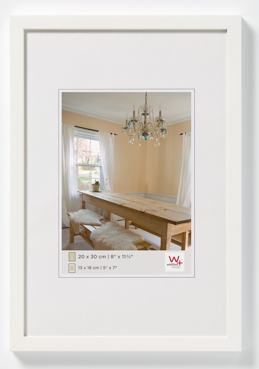 Walther Paprika – Holzrahmen – Fotogröße 29,7 x 42 cm (A3) – weiß