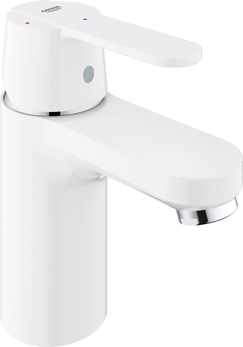 Grohe Quickfix Get wassersparende Waschtischarmatur – wassersparend – Push-Open-Ablaufgarnitur – weiß – 23586ls0