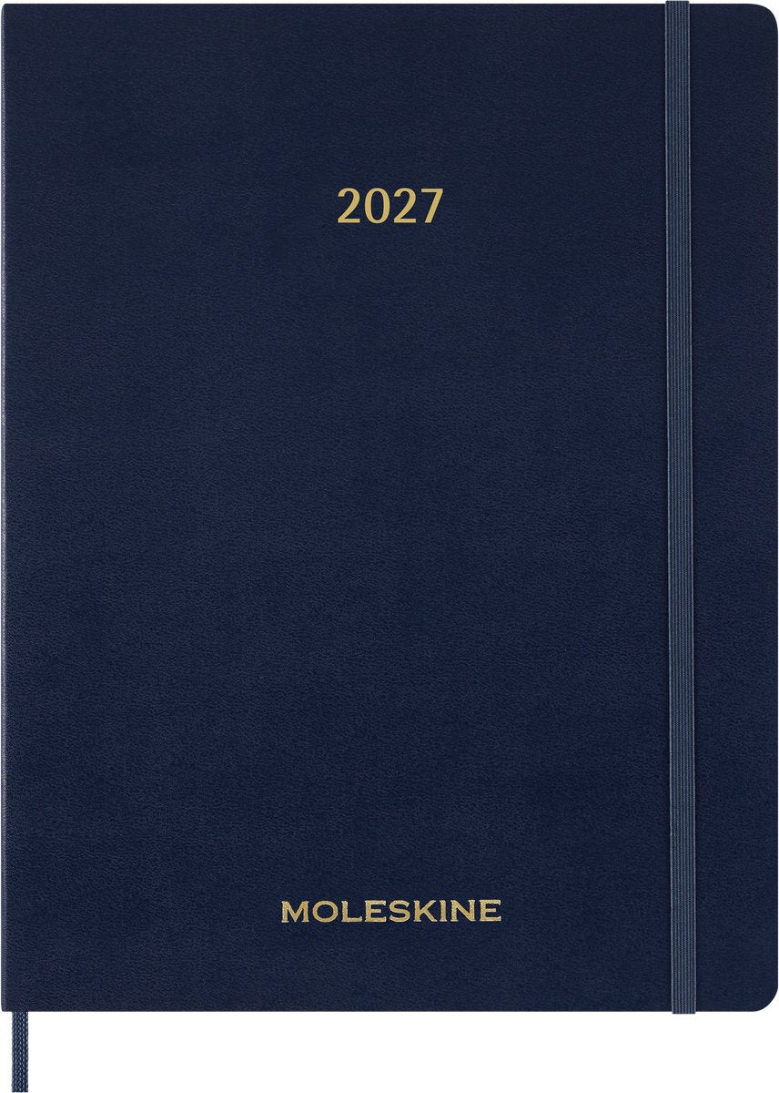 Moleskine 15-Monats-Agenda – 2027 – unverzichtbarer Planer – wöchentlich – vertikal – XXL – Saphirblau