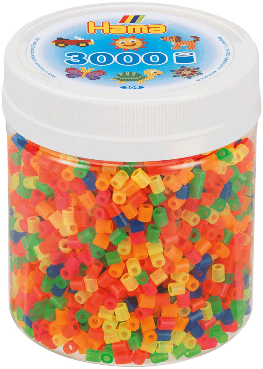 Hama Bügelperlen Spielzeugtopf Neon Mix – 3000 Stück kreativ.