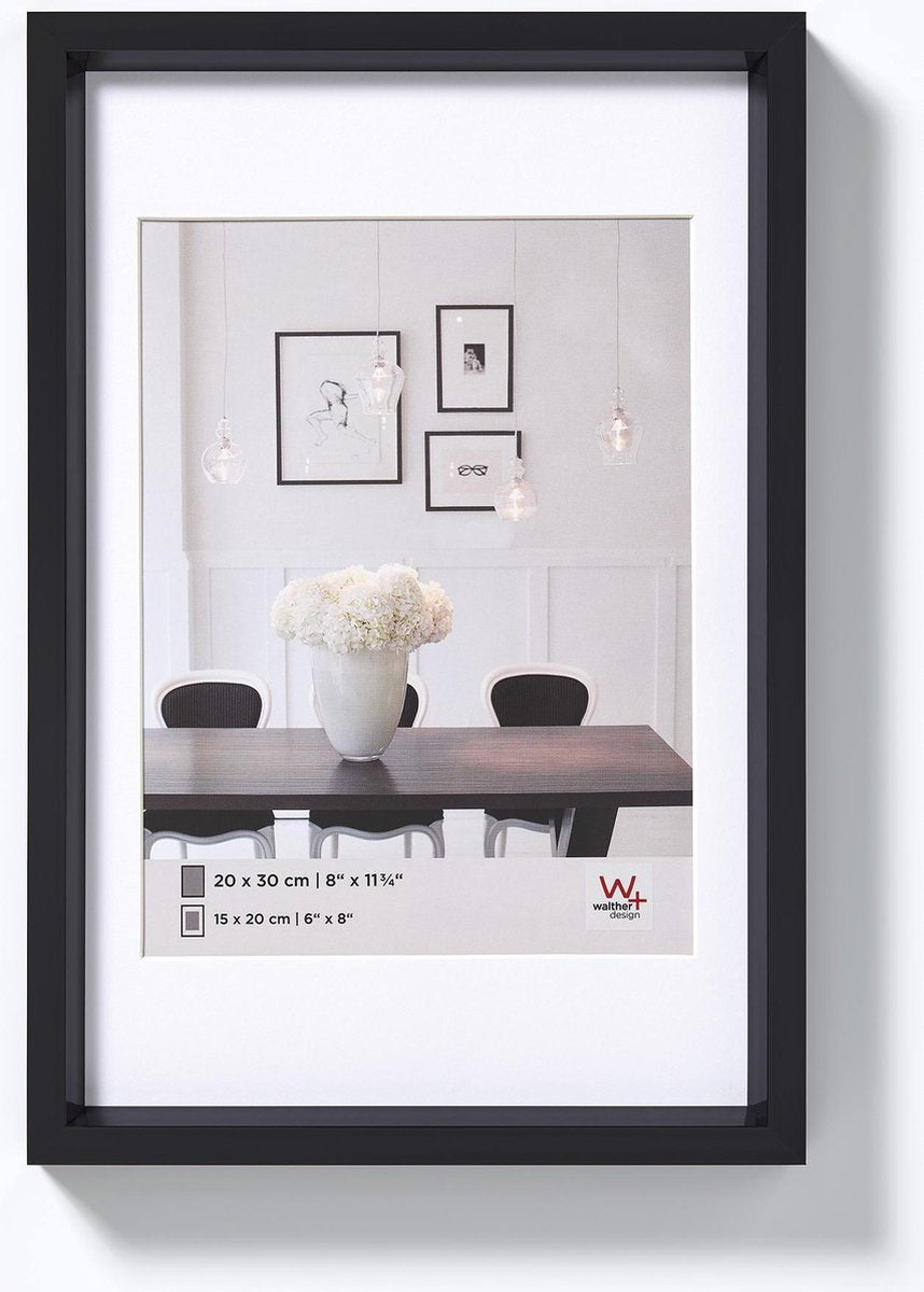 Walther Steel Style - Kunststoffrahmen - Fotogröße 13x18 cm - Schwarz