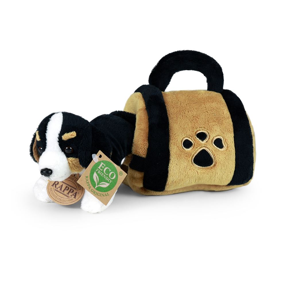 Plüsch Berner Hund mit Kiste 15 cm Öko-Fr