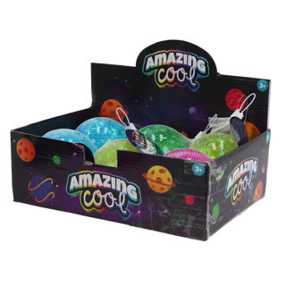 Erstaunlich cooler Springball mit Glitzer und Licht, 10 cm, sortiert | 6 Stück