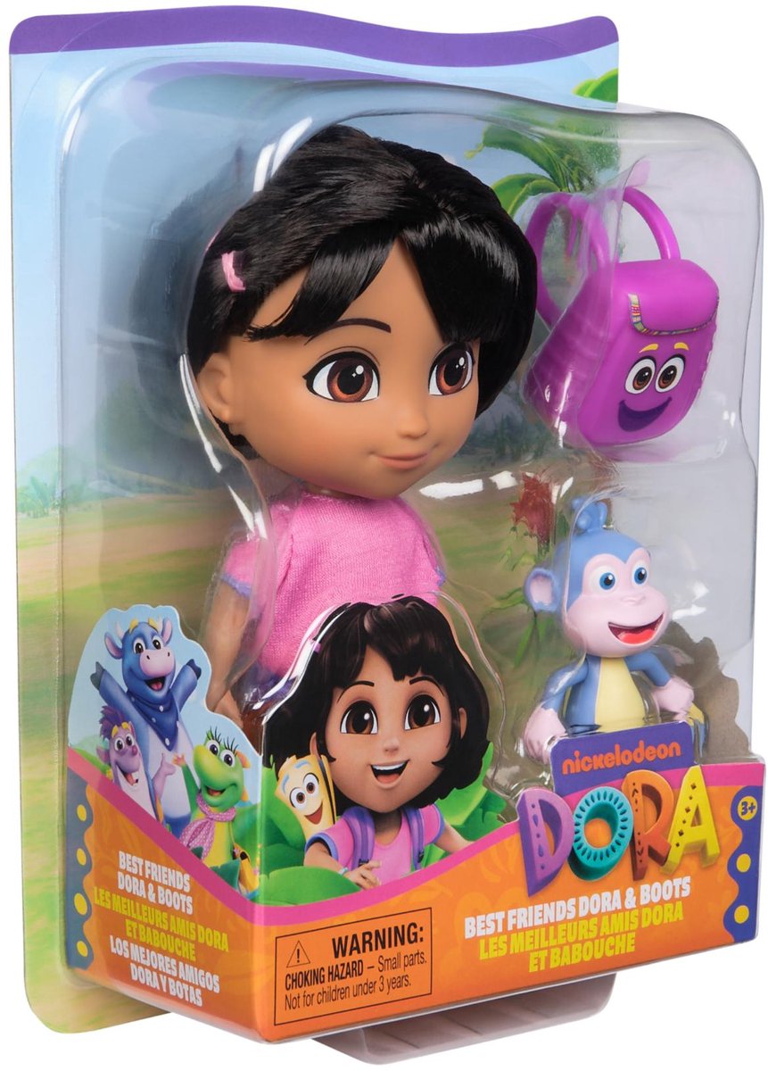 Dora Puppe 15 cm mit Rucksack und Stiefeln | 2 Stk