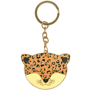 No brand Schlüsselanhänger Wildtier Leopard | 6 Stück