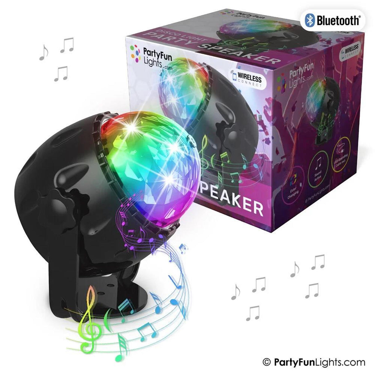 Partyfun Lights Bluetooth-Lautsprecher Kompakt-LED
