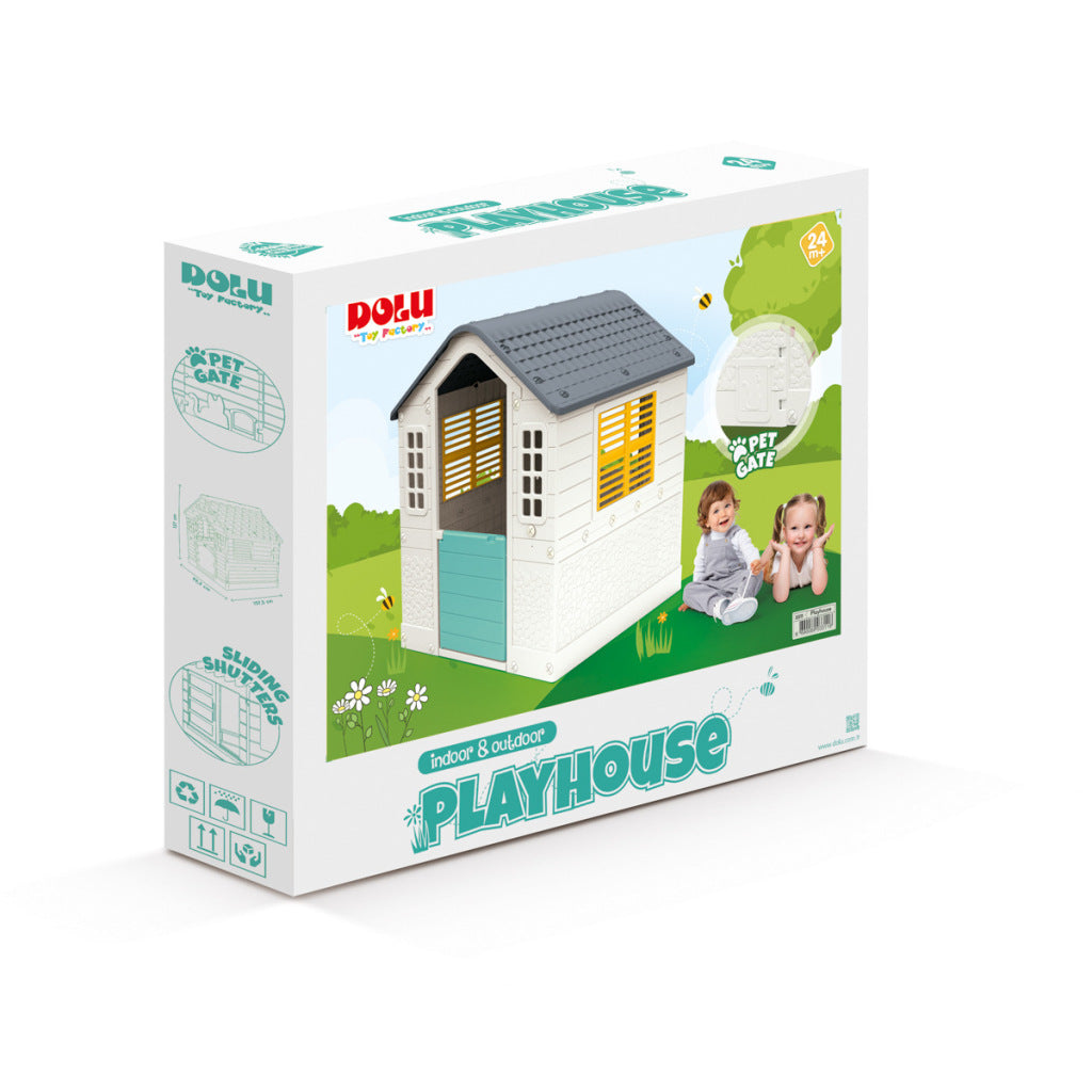 Dolu 3311 Spielhaus weiß blau gelb