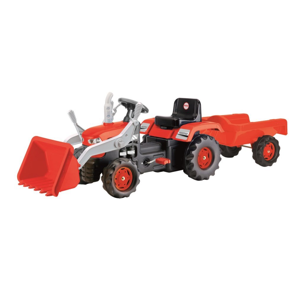 Dolu Steptractor mit Trailer und Ladegerät Red Black