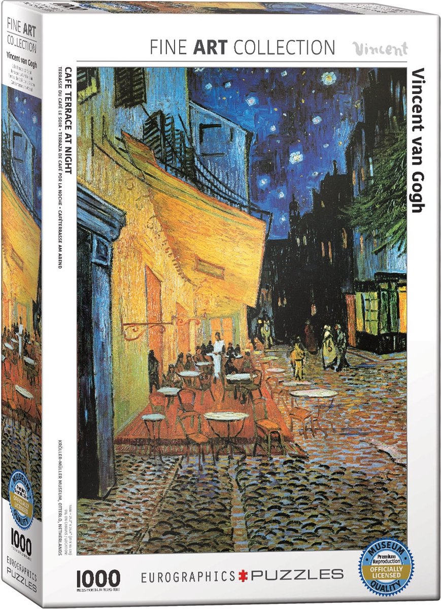 Eurographics – Caféterrasse bei Nacht – Vincent Van Gogh – 1000 Teile 48×68 cm (B×H) – Kunstpuzzle