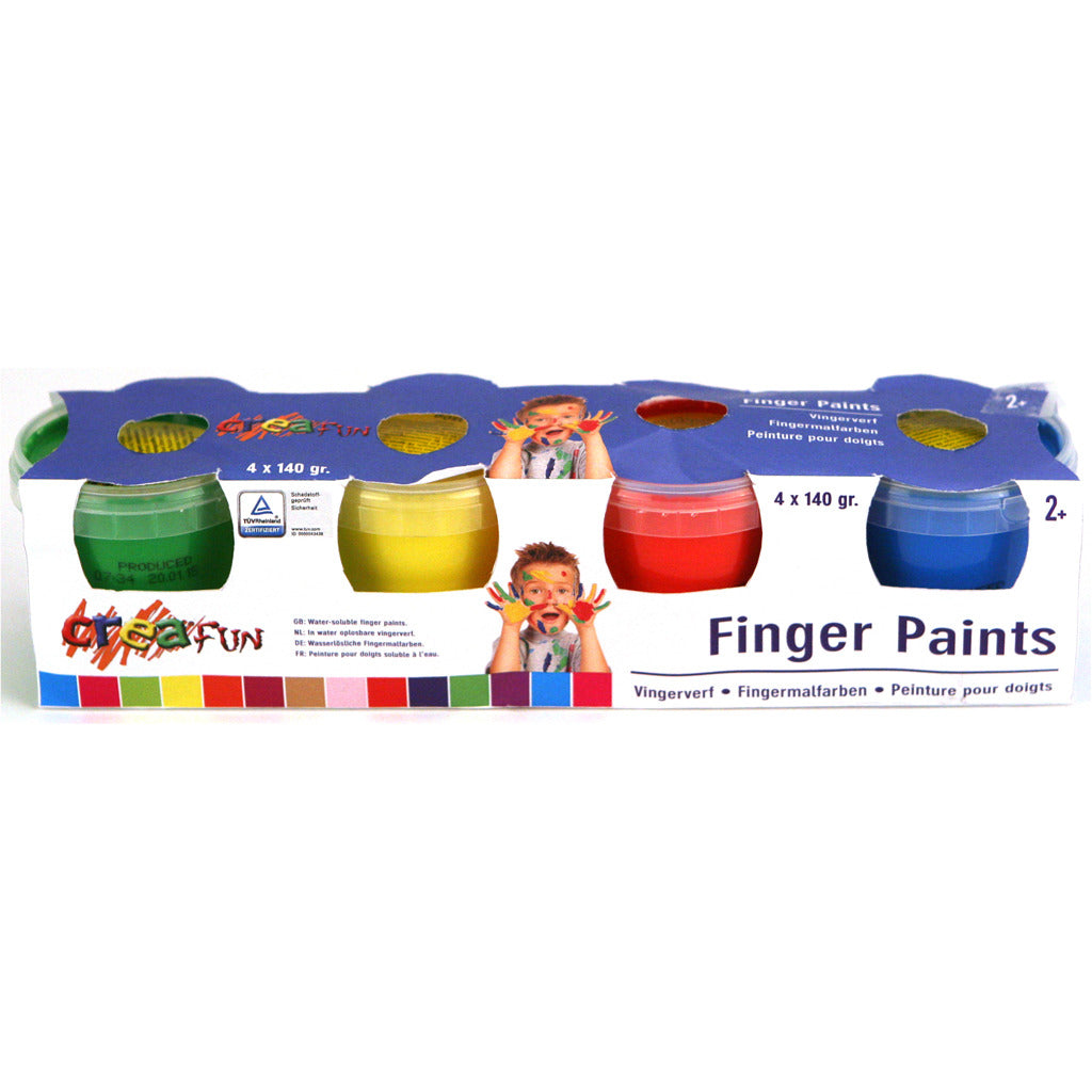Creafun Fingerfarbe 4 x 140 Gramm