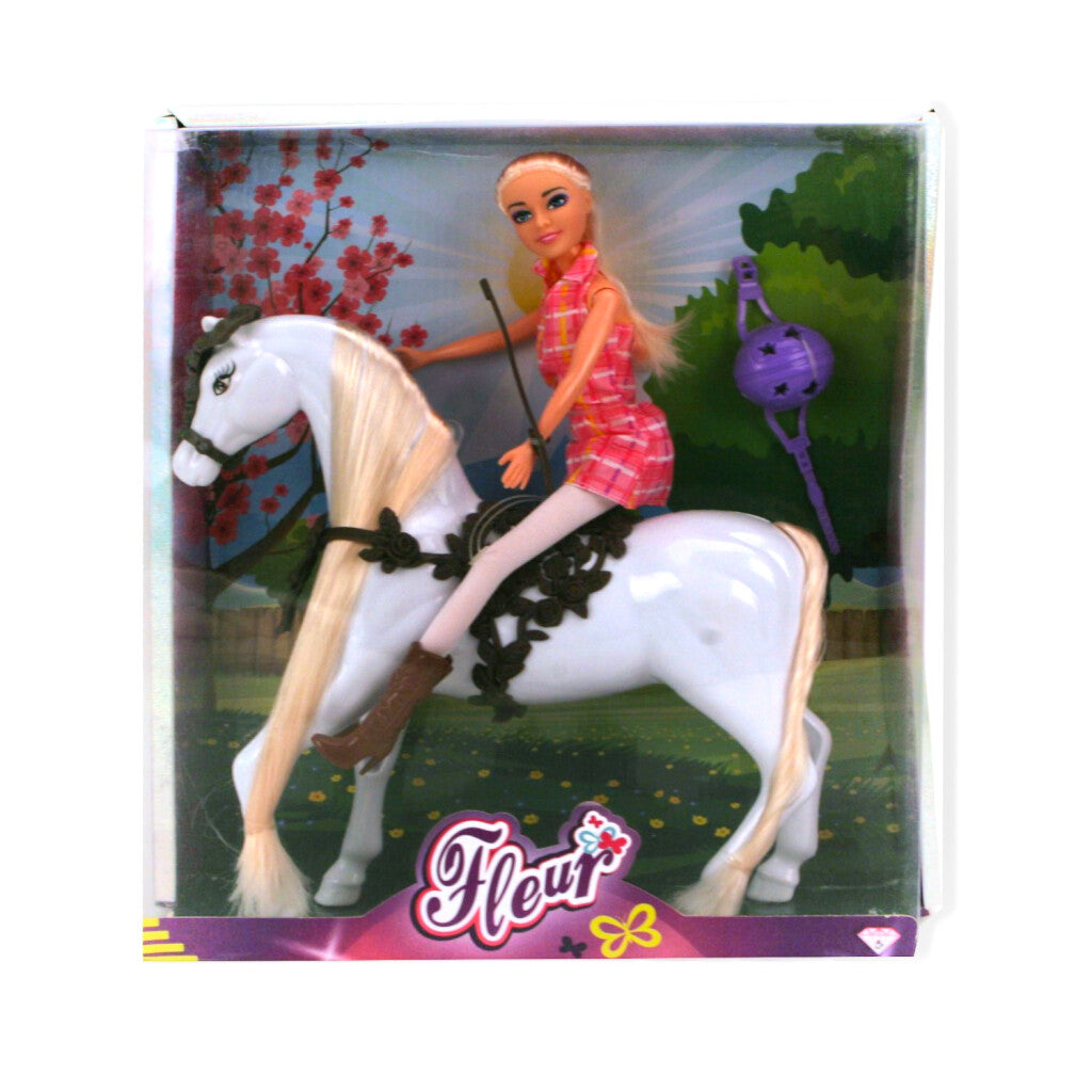 Einfache Fleur-Puppe mit Pferdeset