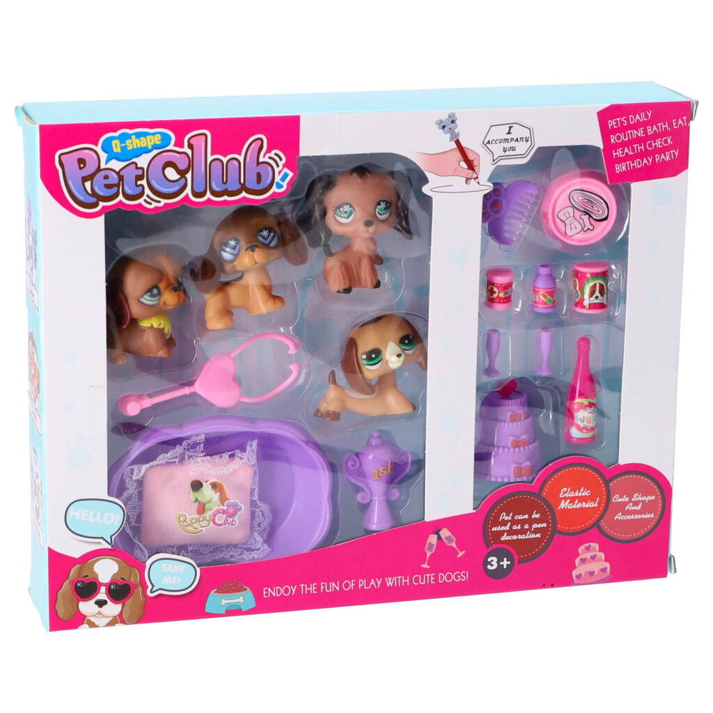 No Brand Q-Shape Petsclub Hundepflege-Spielset
