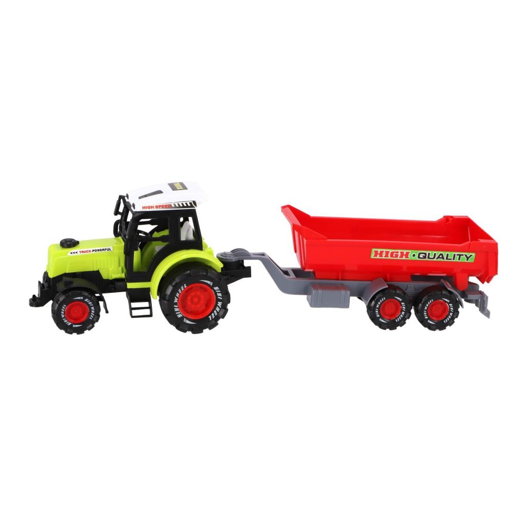 Andere Marken Traktor mit Anhänger 45 cm grün rot