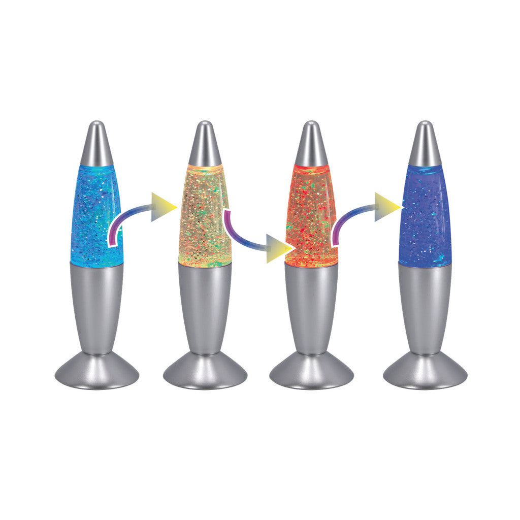 Party Time Glitzerlampe mit Farbwechsel, 19 cm
