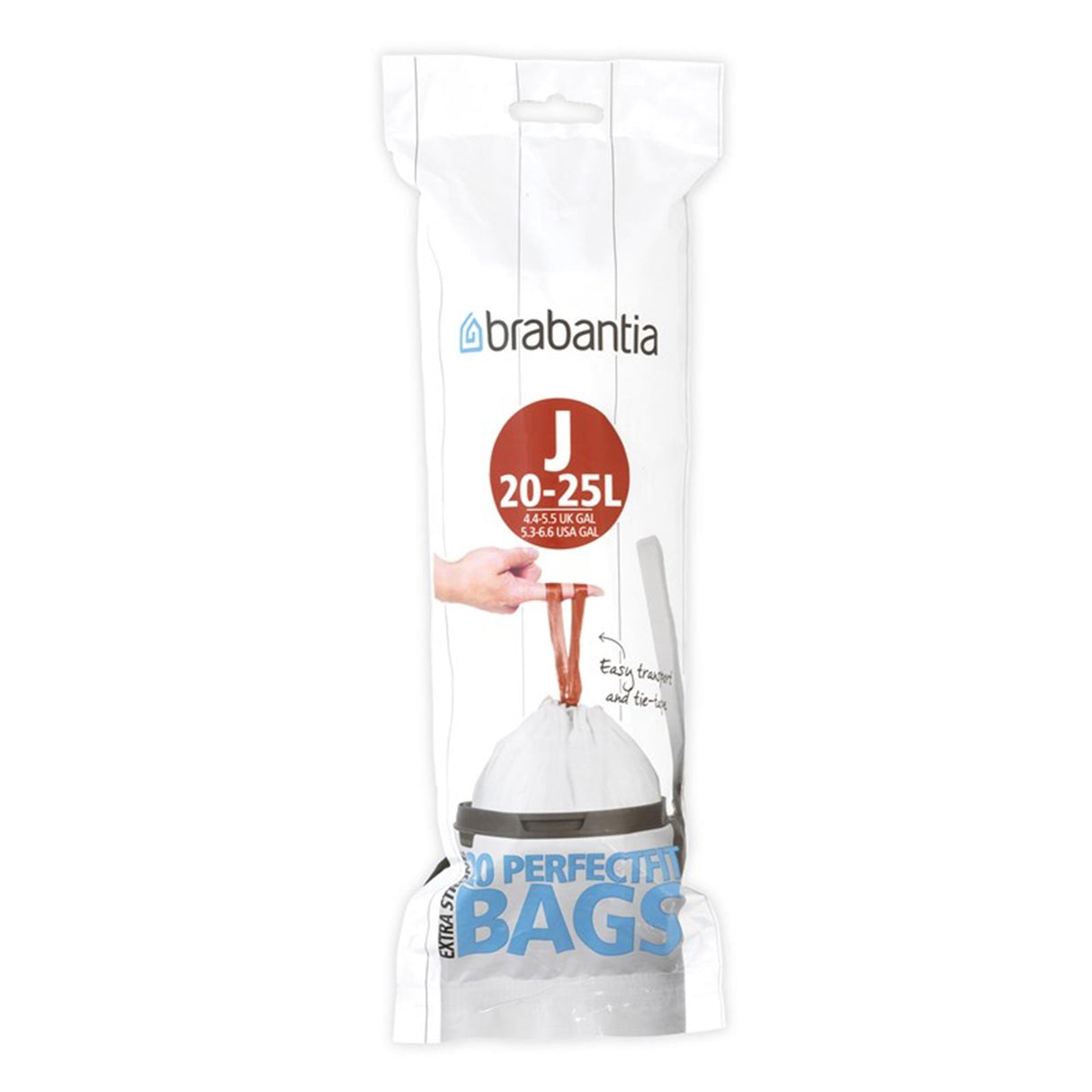 Brabantia PerfectFit Abfallbeutel, Code J, 23l, 20 Stück