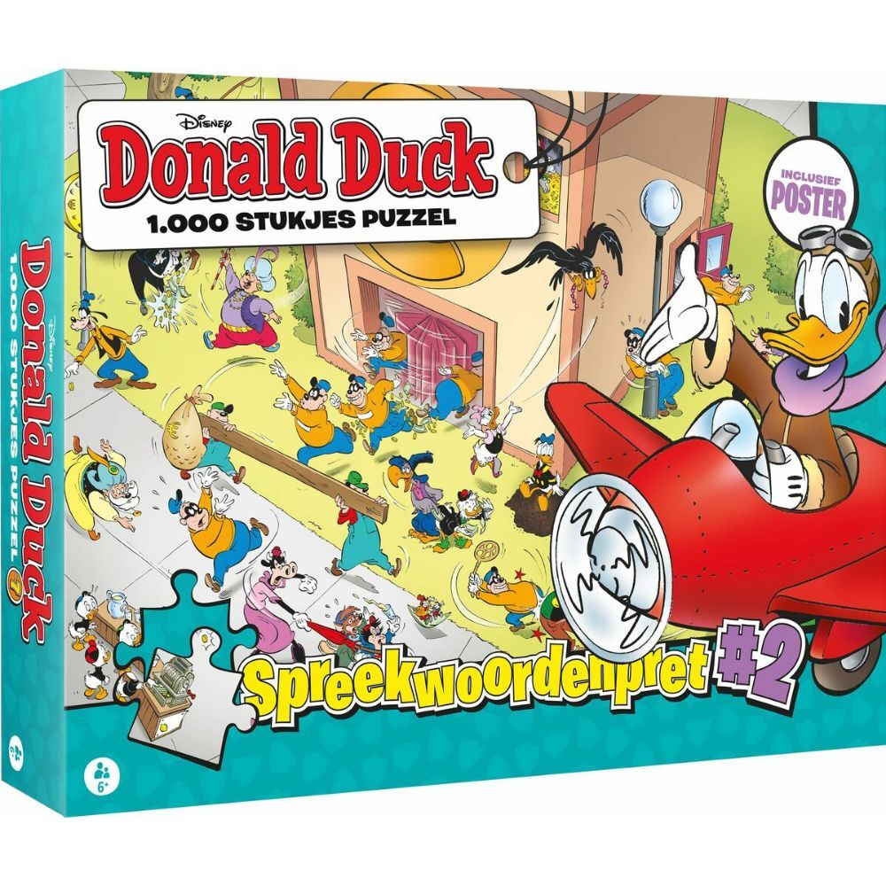 Disney Donald Duck Puzzle Sprichwort Spaß 2 1000 Teile + Poster