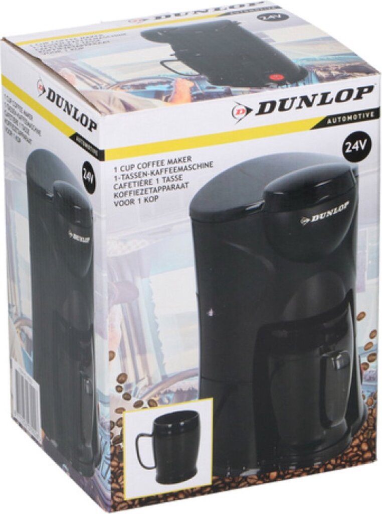 Dunlop-Kaffeemaschine, Zigarettenanzünder, 1 Tasse, 24 V, LKW, LKW oder Wohnmobil