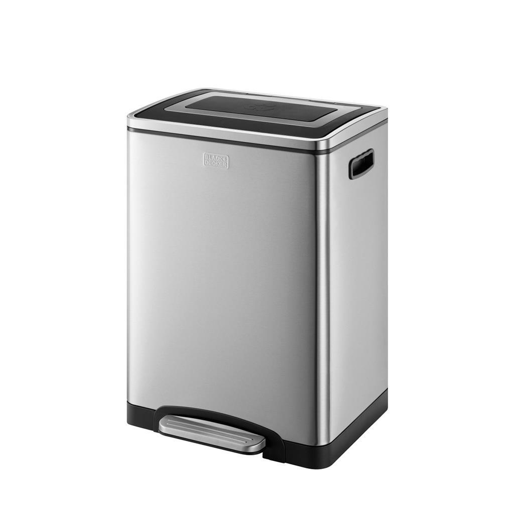 Black Decker Black Decker Treteimer 2x20l Silber Schwarz