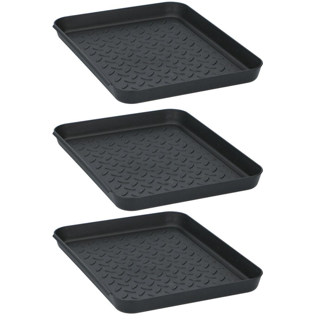 Tom Multifunktionsbehälter 35x27,5x3 cm 3 Stück schwarz
