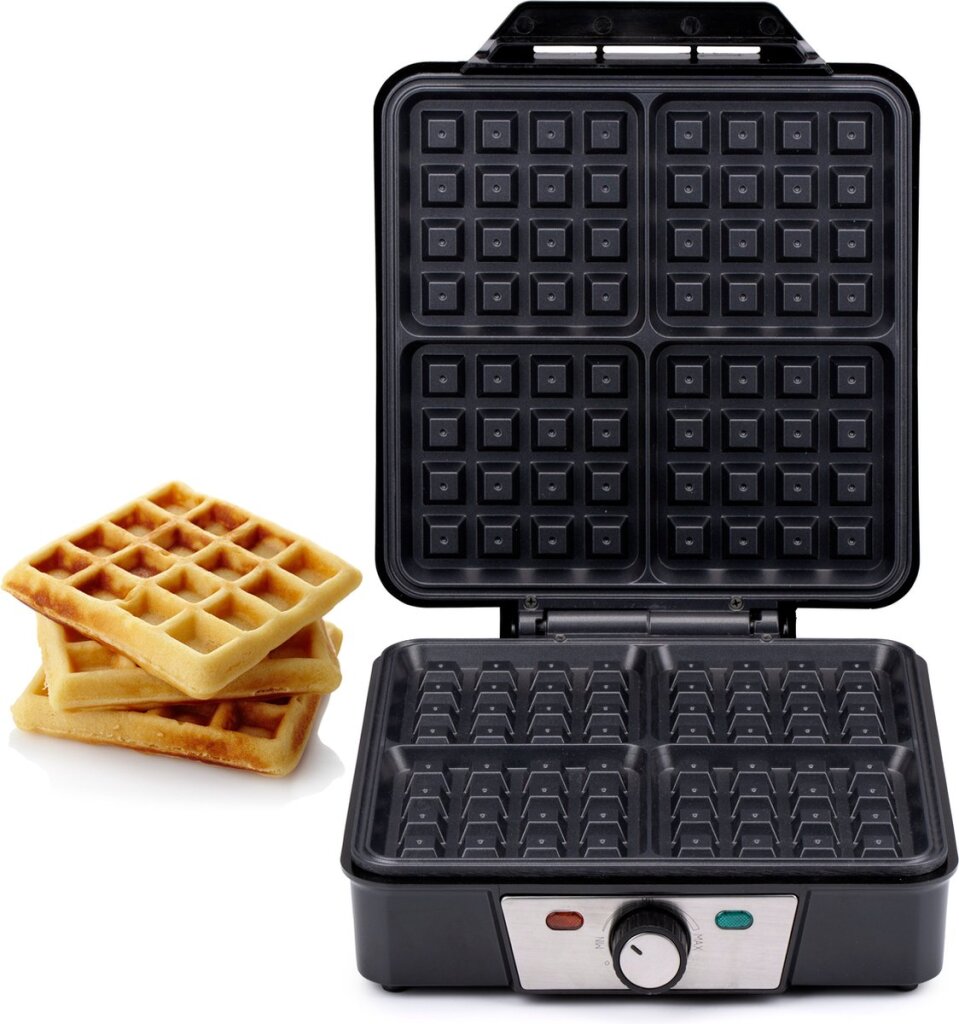Alpina Waffeleisen Brüsseler Waffeln Antihaftbeschichtung 4 Waffeln 1200 W