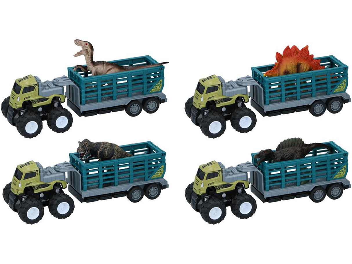 Eddy Toys Truck mit Anhänger und Dino 26x9x9cm