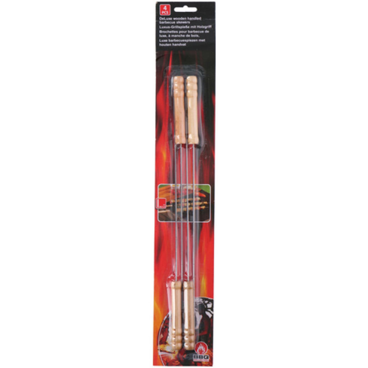 BBQ Grillnadeln Spieße 38,5 cm 4 Stück