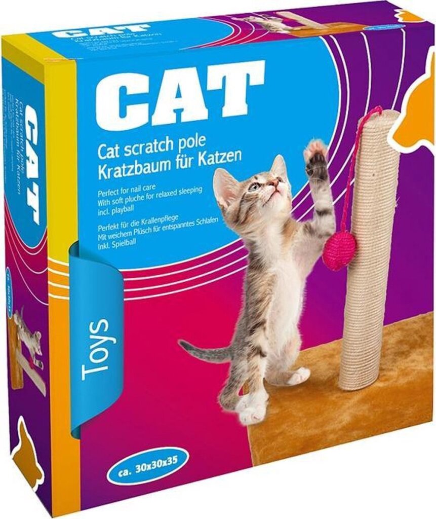 Maxxpro Pet Toys Kratzbaum mit Holzkugel 30 x 35 cm