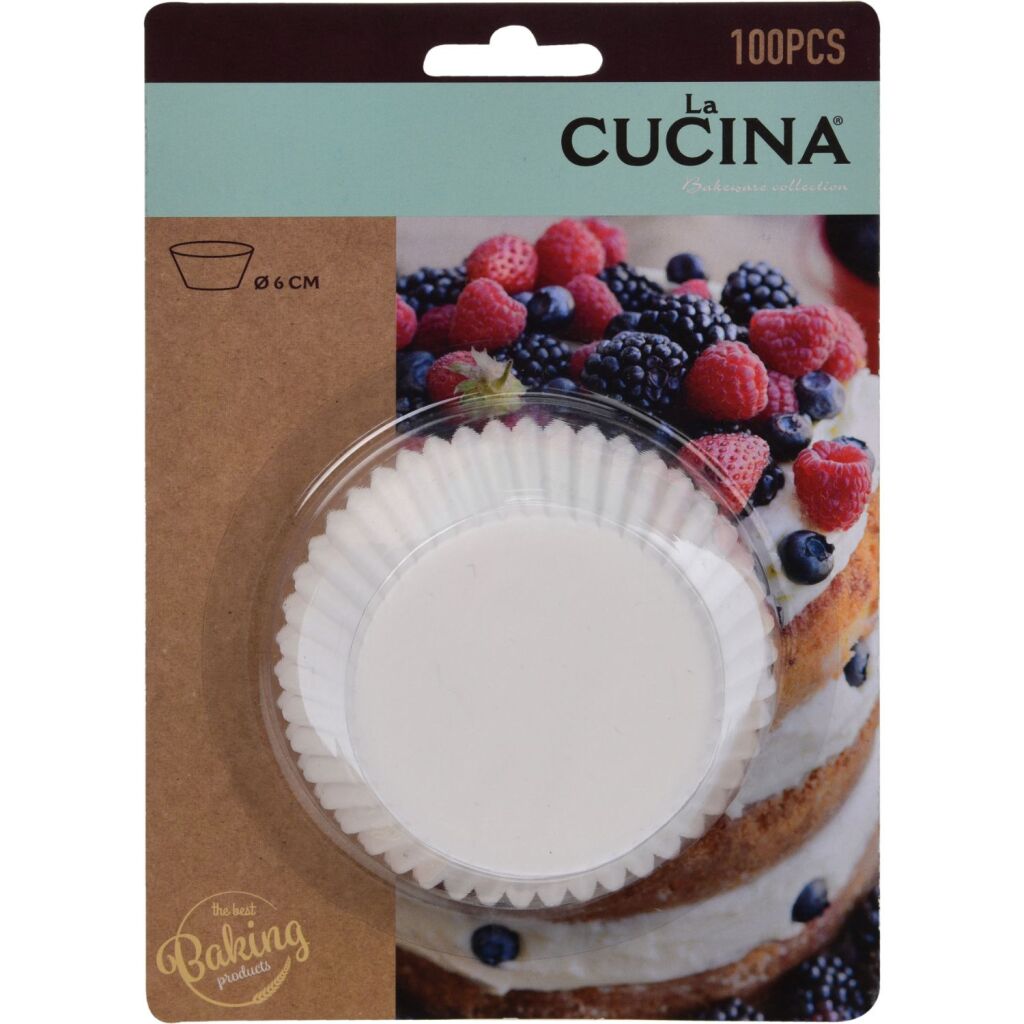 La Cucina Papier-Muffinformen 6 cm 100 Stück weiß