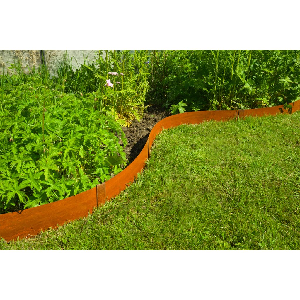 Naturgrenze Rand 3 St 91.4x10,2 cm Cortenstaal