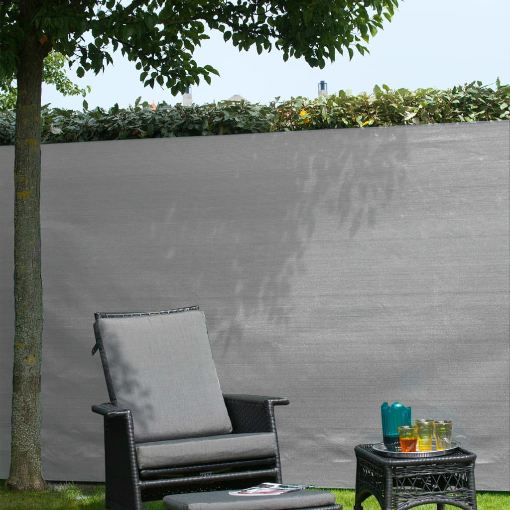 Naturgartenbildschirm 1,5x5 m pe grau