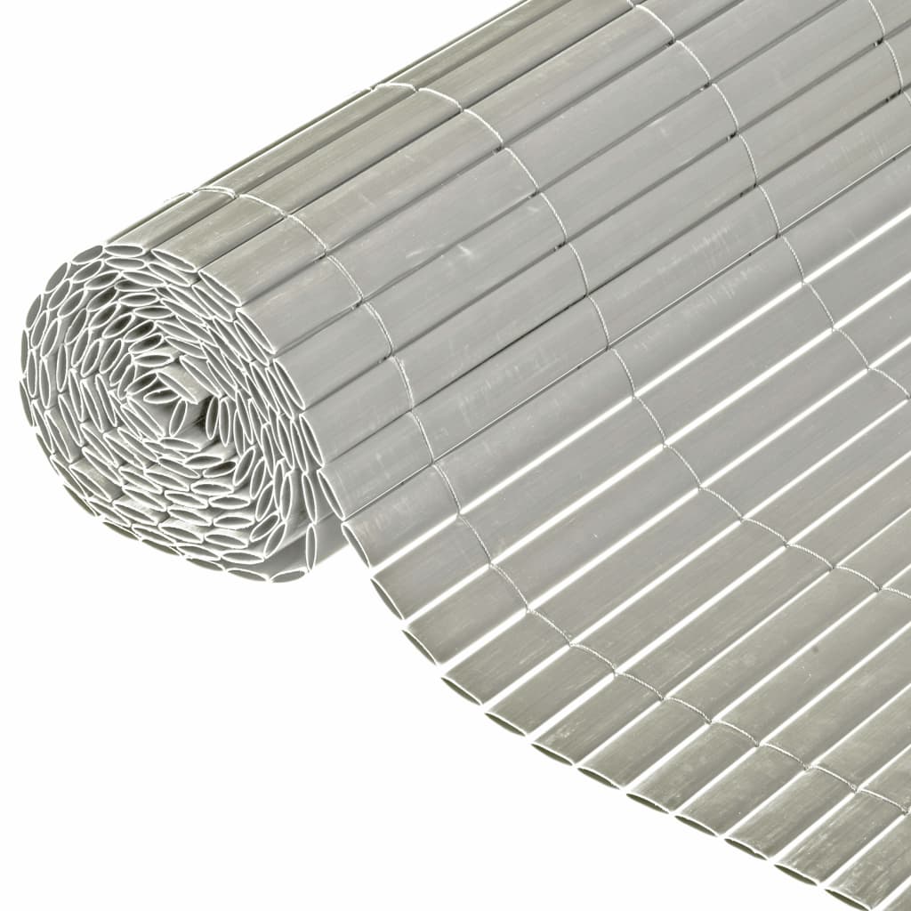 Naturgartenbildschirm doppelte 1x3 m PVC Grau
