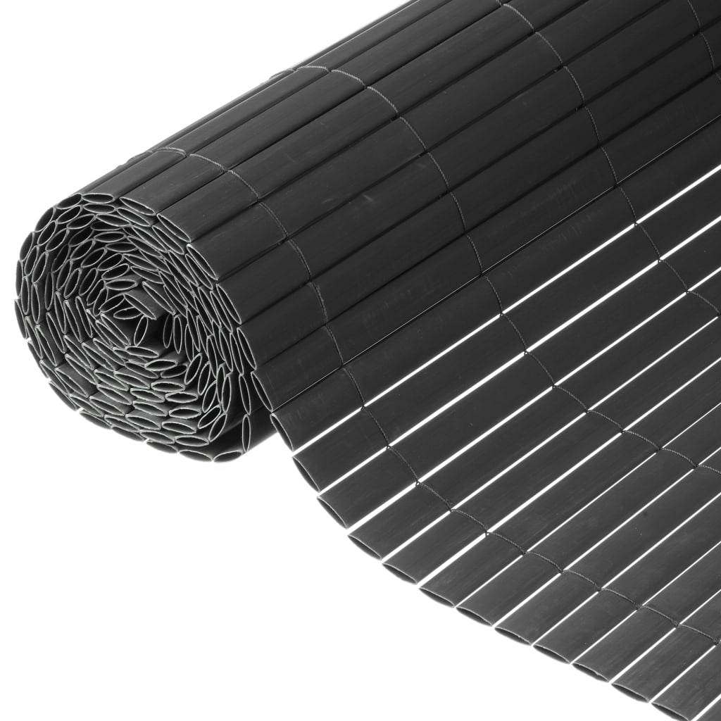 Naturgartenbildschirm doppelte 1x3 m PVC -Anthrazit